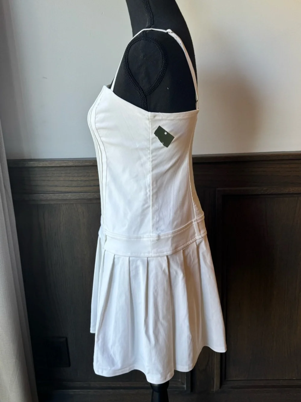 Wild fable White Spaghetti Strap Pleated Sundress tennis prep NWT medium - Picture 2 of 7